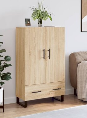 VidaXL Hoge kast 69,5x31x115 cm bewerkt hout sonoma eikenkleurig