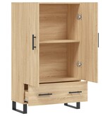VidaXL Hoge kast 69,5x31x115 cm bewerkt hout sonoma eikenkleurig
