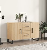VidaXL Dressoir 100x36x60 cm bewerkt hout sonoma eikenkleurig