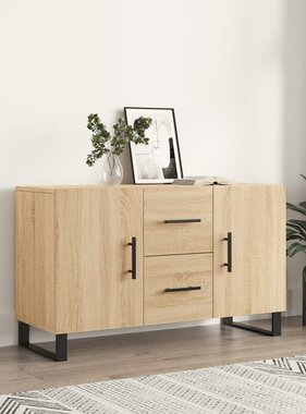 VidaXL Dressoir 100x36x60 cm bewerkt hout sonoma eikenkleurig