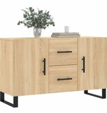 VidaXL Dressoir 100x36x60 cm bewerkt hout sonoma eikenkleurig