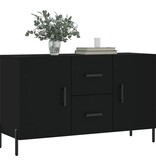 VidaXL Dressoir 100x36x60 cm bewerkt hout zwart