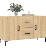 VidaXL Dressoir 100x36x60 cm bewerkt hout sonoma eikenkleurig