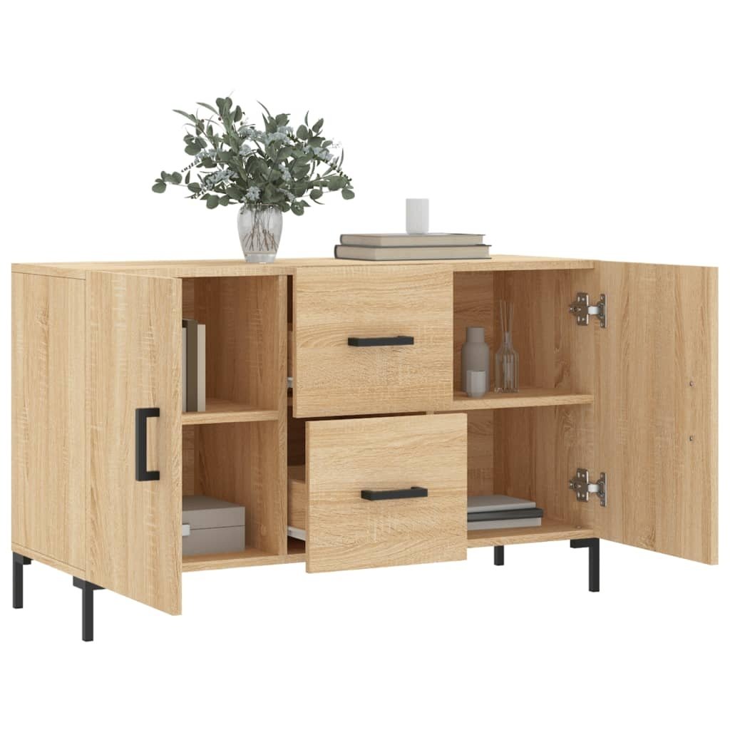 VidaXL Dressoir 100x36x60 cm bewerkt hout sonoma eikenkleurig