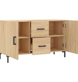 VidaXL Dressoir 100x36x60 cm bewerkt hout sonoma eikenkleurig