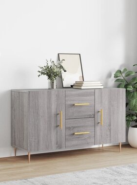 VidaXL Dressoir 100x36x60 cm bewerkt hout grijs sonoma eikenkleurig
