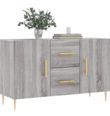 VidaXL Dressoir 100x36x60 cm bewerkt hout grijs sonoma eikenkleurig