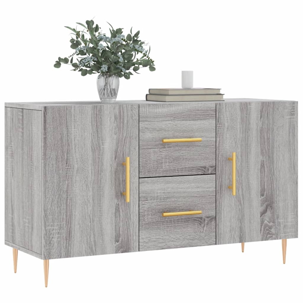 VidaXL Dressoir 100x36x60 cm bewerkt hout grijs sonoma eikenkleurig