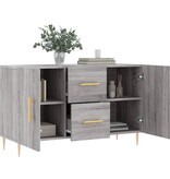 VidaXL Dressoir 100x36x60 cm bewerkt hout grijs sonoma eikenkleurig
