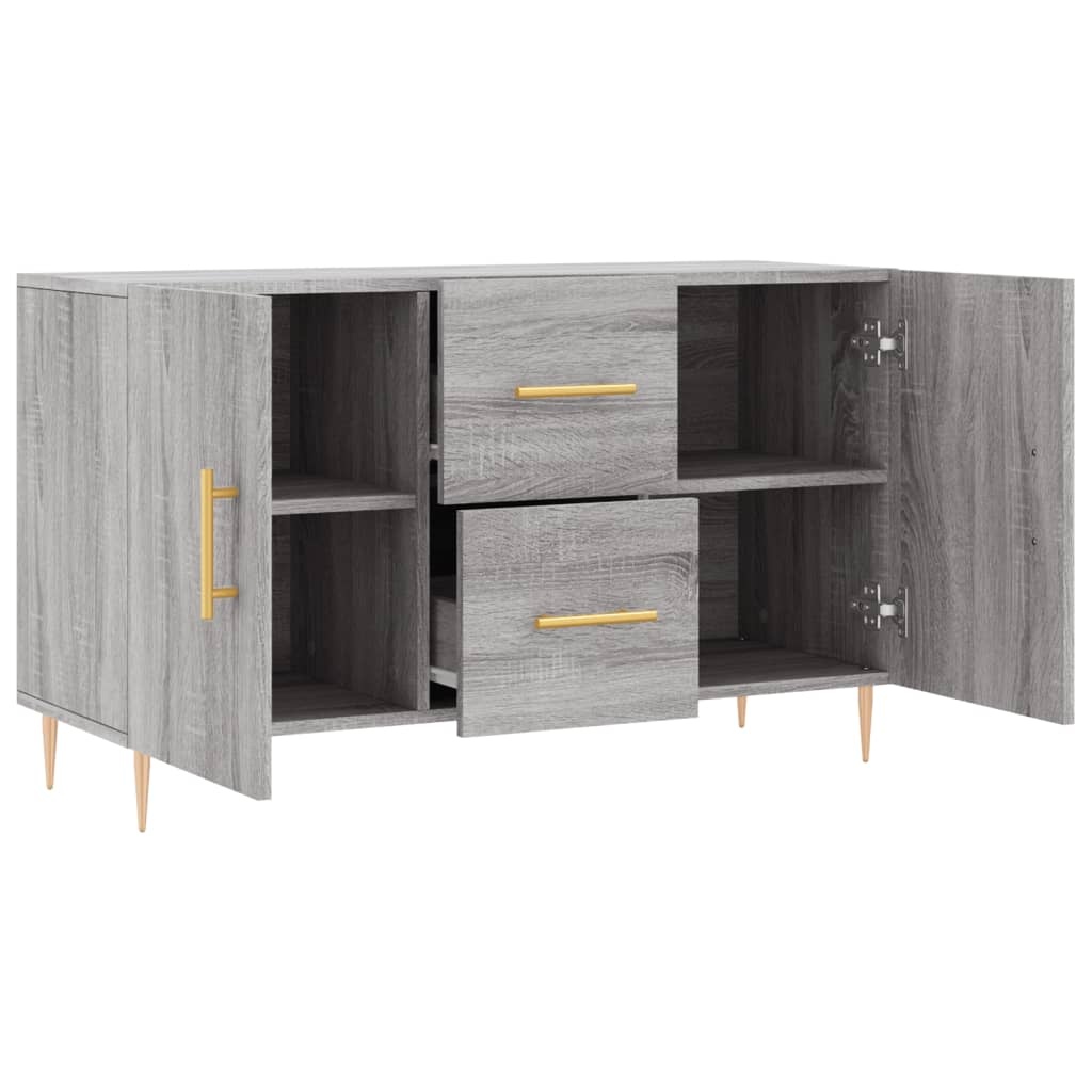 VidaXL Dressoir 100x36x60 cm bewerkt hout grijs sonoma eikenkleurig