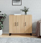 VidaXL Dressoir 90x34x80 cm bewerkt hout sonoma eikenkleurig