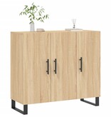 VidaXL Dressoir 90x34x80 cm bewerkt hout sonoma eikenkleurig