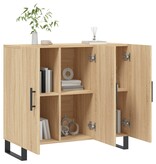 VidaXL Dressoir 90x34x80 cm bewerkt hout sonoma eikenkleurig