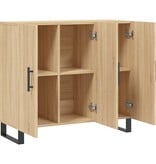 VidaXL Dressoir 90x34x80 cm bewerkt hout sonoma eikenkleurig