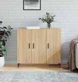 VidaXL Dressoir 90x34x80 cm bewerkt hout sonoma eikenkleurig