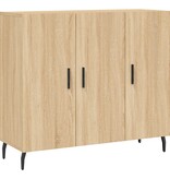 VidaXL Dressoir 90x34x80 cm bewerkt hout sonoma eikenkleurig