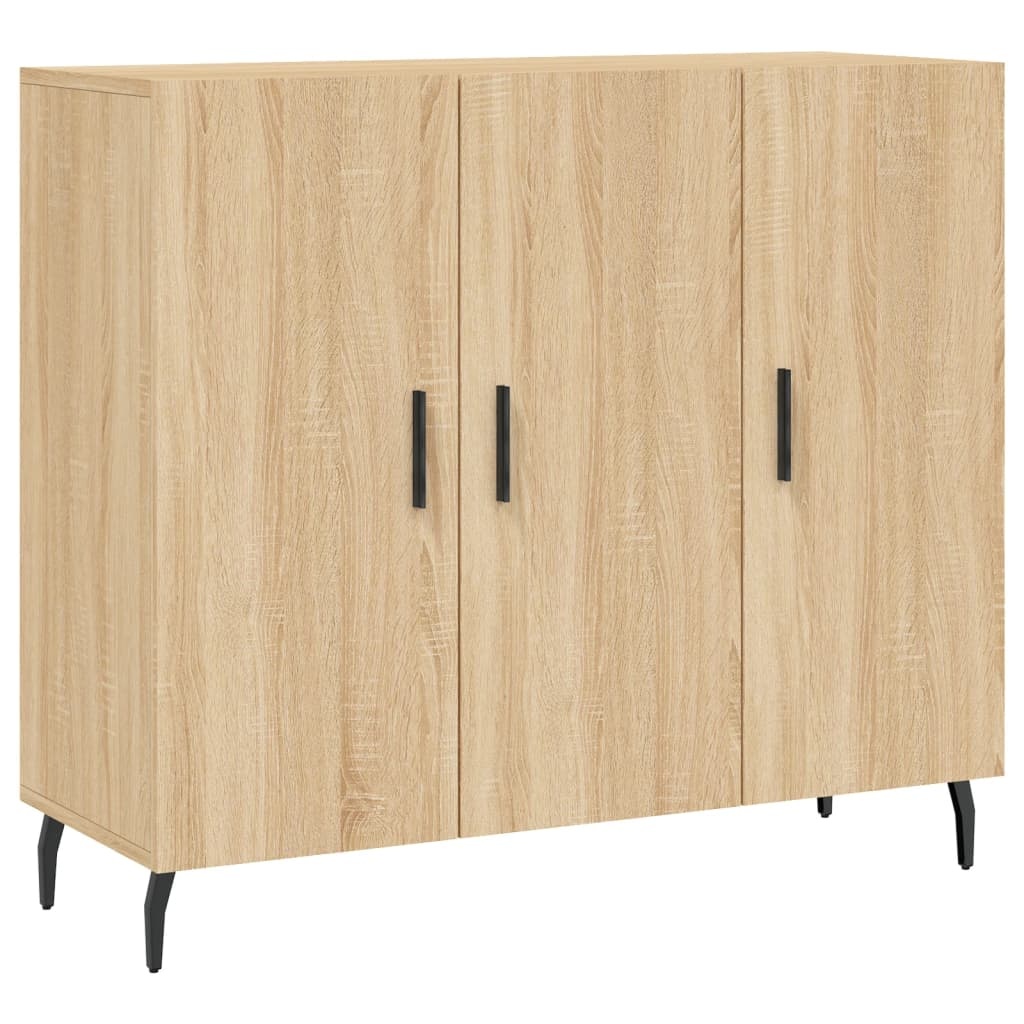VidaXL Dressoir 90x34x80 cm bewerkt hout sonoma eikenkleurig