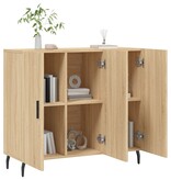 VidaXL Dressoir 90x34x80 cm bewerkt hout sonoma eikenkleurig