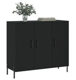 VidaXL Dressoir 90x34x80 cm bewerkt hout zwart