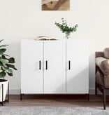 VidaXL Dressoir 90x34x80 cm bewerkt hout wit