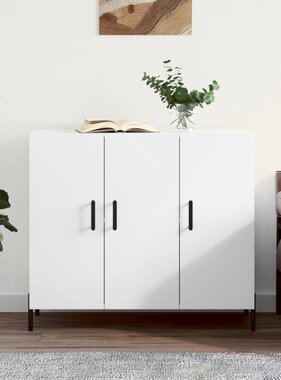 VidaXL Dressoir 90x34x80 cm bewerkt hout wit