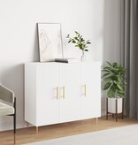 VidaXL Dressoir 90x34x80 cm bewerkt hout wit