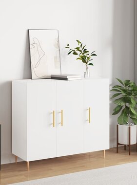 VidaXL Dressoir 90x34x80 cm bewerkt hout wit