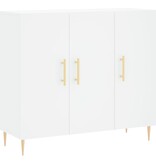 VidaXL Dressoir 90x34x80 cm bewerkt hout wit