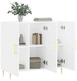 VidaXL Dressoir 90x34x80 cm bewerkt hout wit