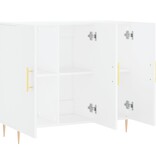 VidaXL Dressoir 90x34x80 cm bewerkt hout wit