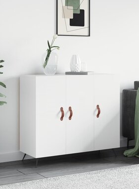VidaXL Dressoir 90x34x80 cm bewerkt hout wit