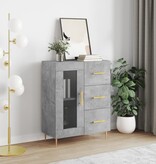 VidaXL Dressoir 69,5x34x90 cm bewerkt hout betongrijs