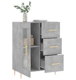 VidaXL Dressoir 69,5x34x90 cm bewerkt hout betongrijs