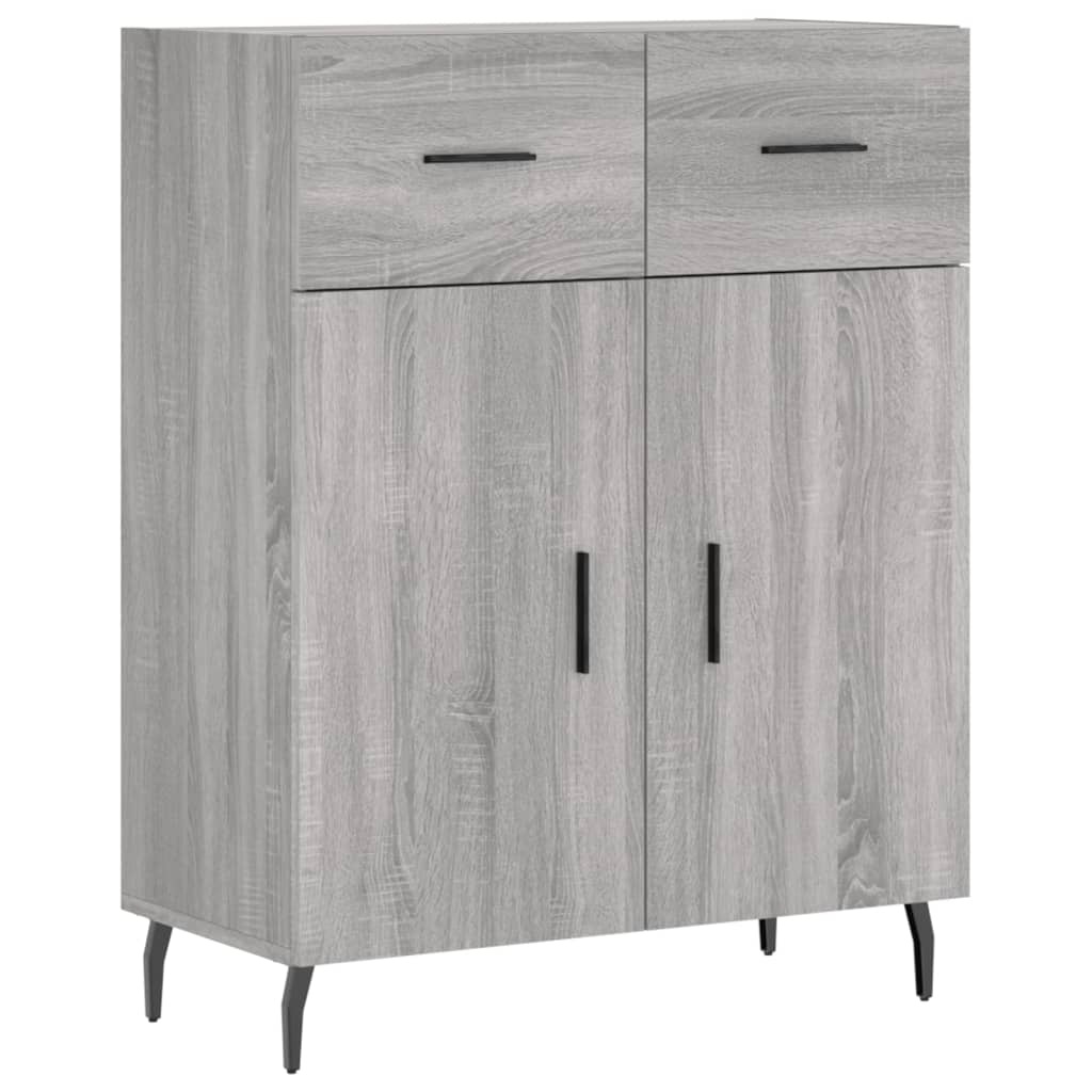 VidaXL Dressoir 69,5x34x90 cm bewerkt hout grijs sonoma eikenkleurig