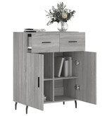 VidaXL Dressoir 69,5x34x90 cm bewerkt hout grijs sonoma eikenkleurig