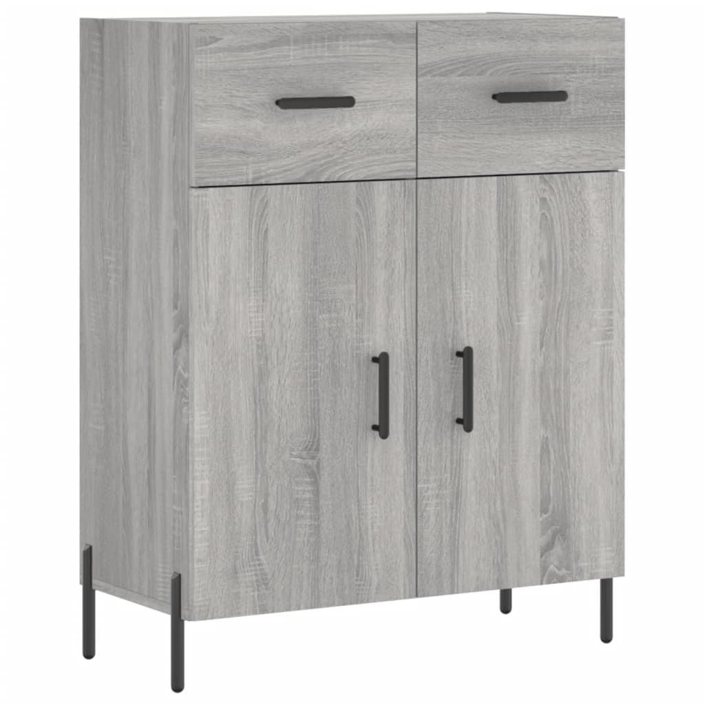 VidaXL Dressoir 69,5x34x90 cm bewerkt hout grijs sonoma eikenkleurig