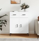 VidaXL Dressoir 69,5x34x90 cm bewerkt hout wit