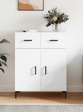 VidaXL Dressoir 69,5x34x90 cm bewerkt hout wit