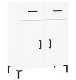 VidaXL Dressoir 69,5x34x90 cm bewerkt hout wit