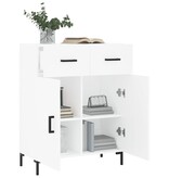 VidaXL Dressoir 69,5x34x90 cm bewerkt hout wit