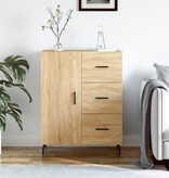 VidaXL Dressoir 69,5x34x90 cm bewerkt hout sonoma eikenkleurig