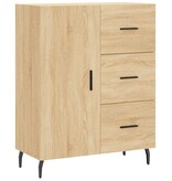 VidaXL Dressoir 69,5x34x90 cm bewerkt hout sonoma eikenkleurig