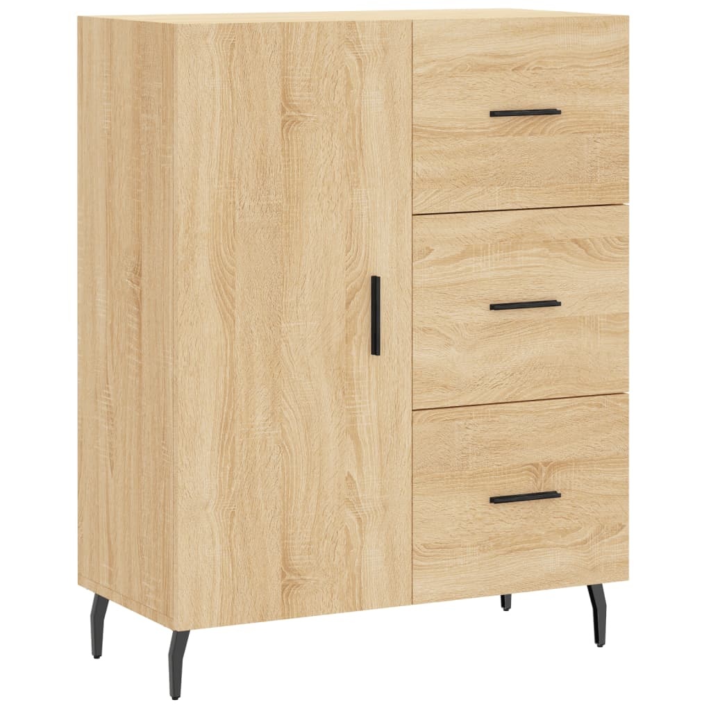 VidaXL Dressoir 69,5x34x90 cm bewerkt hout sonoma eikenkleurig