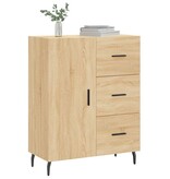 VidaXL Dressoir 69,5x34x90 cm bewerkt hout sonoma eikenkleurig