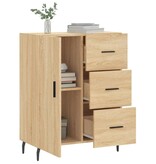 VidaXL Dressoir 69,5x34x90 cm bewerkt hout sonoma eikenkleurig