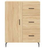 VidaXL Dressoir 69,5x34x90 cm bewerkt hout sonoma eikenkleurig