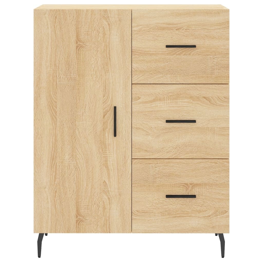 VidaXL Dressoir 69,5x34x90 cm bewerkt hout sonoma eikenkleurig