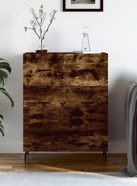 VidaXL Dressoir 69,5x34x90 cm bewerkt hout gerookt eikenkleurig