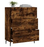 VidaXL Dressoir 69,5x34x90 cm bewerkt hout gerookt eikenkleurig