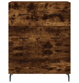 VidaXL Dressoir 69,5x34x90 cm bewerkt hout gerookt eikenkleurig
